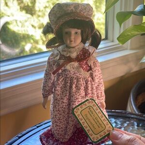 Porcelain Doll with Floral Dress - September Edition